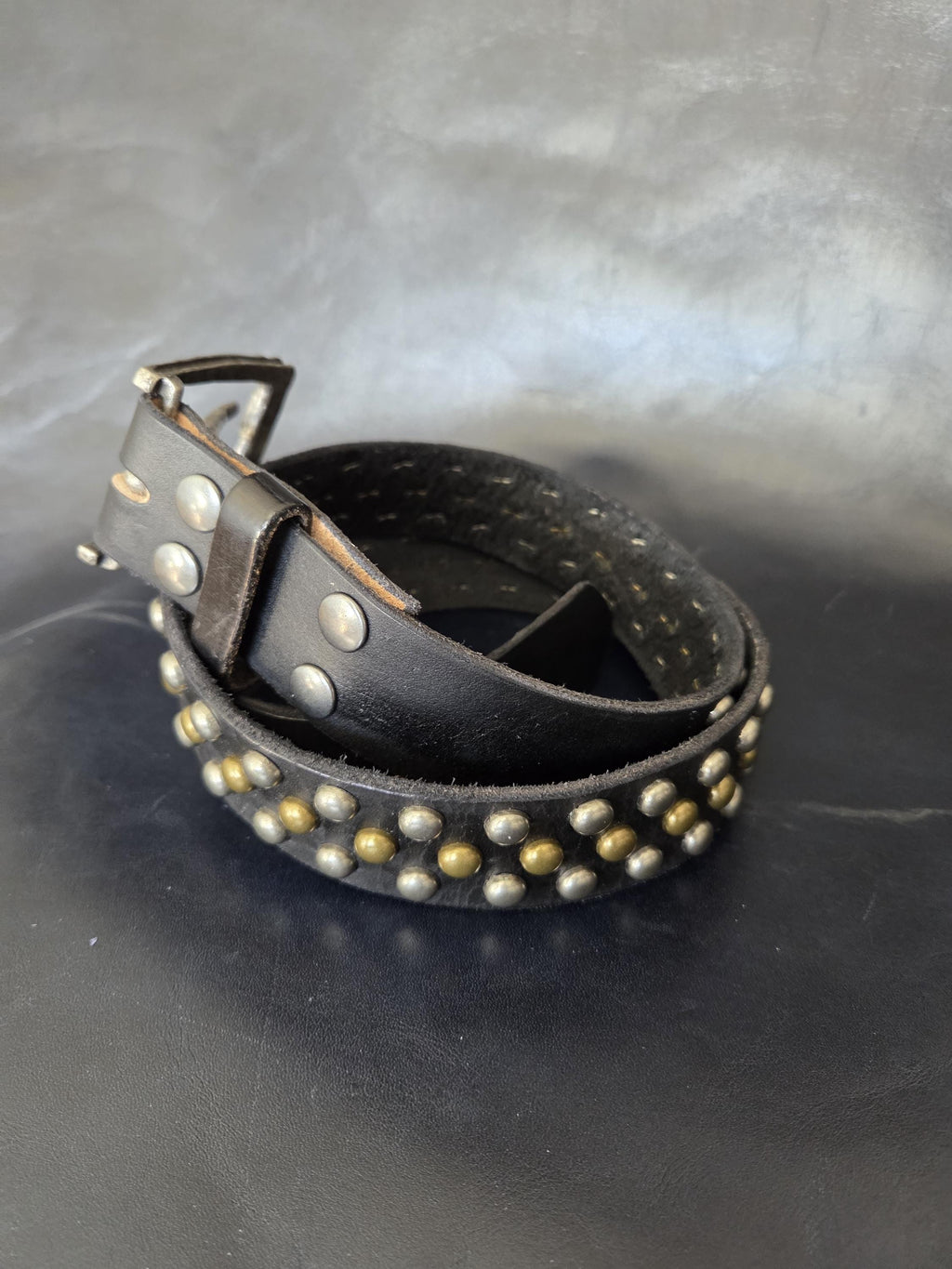 The "Angela" studded leather belt.