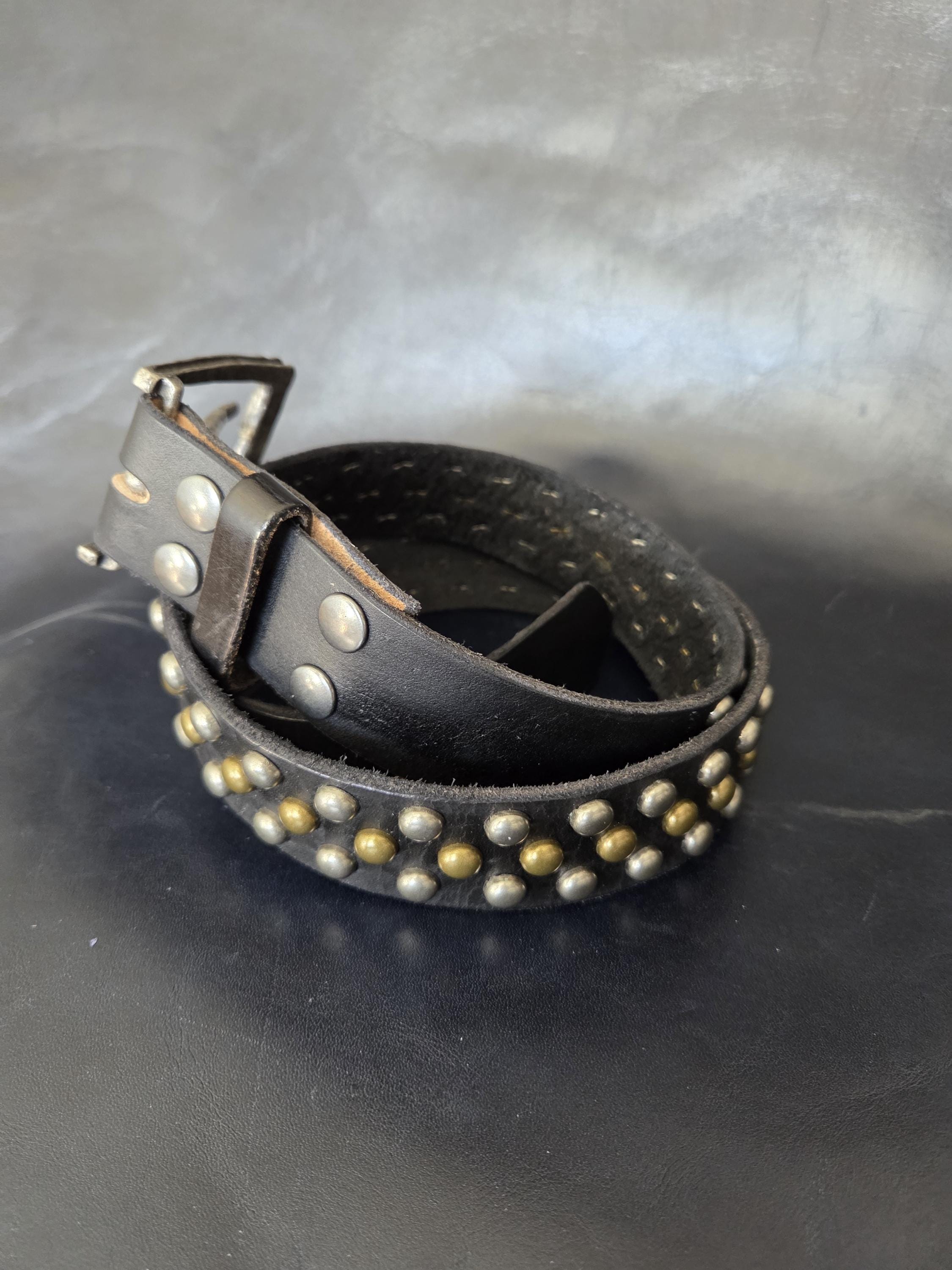 The "Angela" studded leather belt.