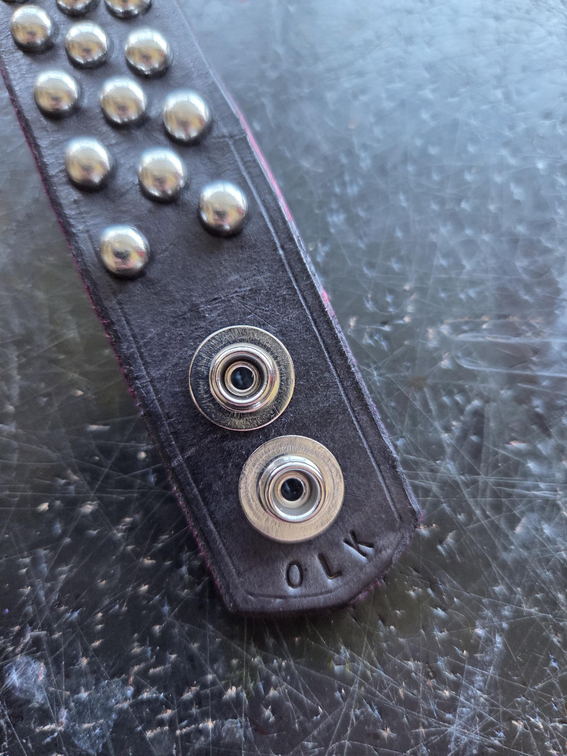 Punk wrist cuff studded bracelet.
