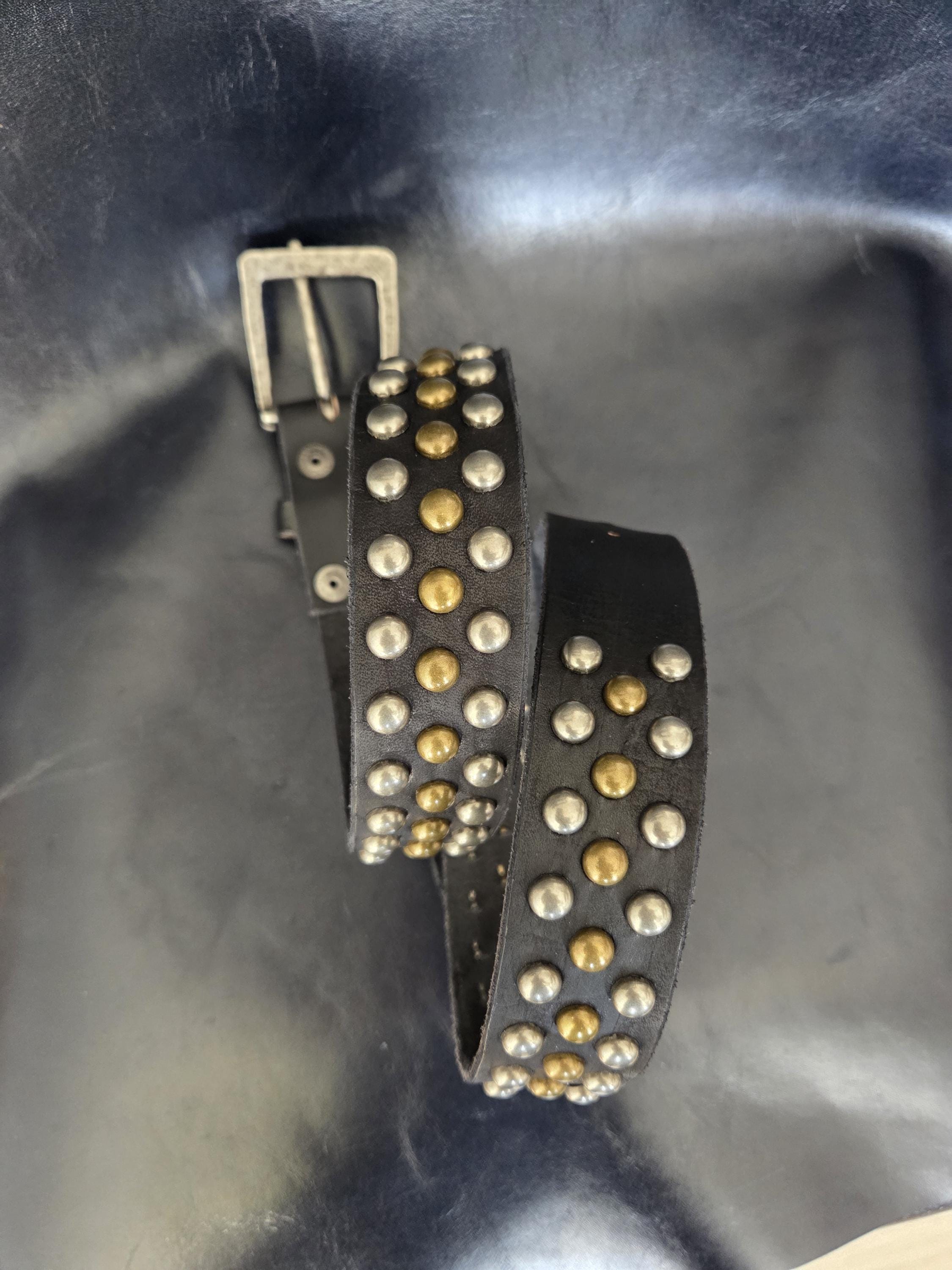 The "Angela" studded leather belt.