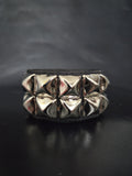 Punk, leather studded wrist cuff.
