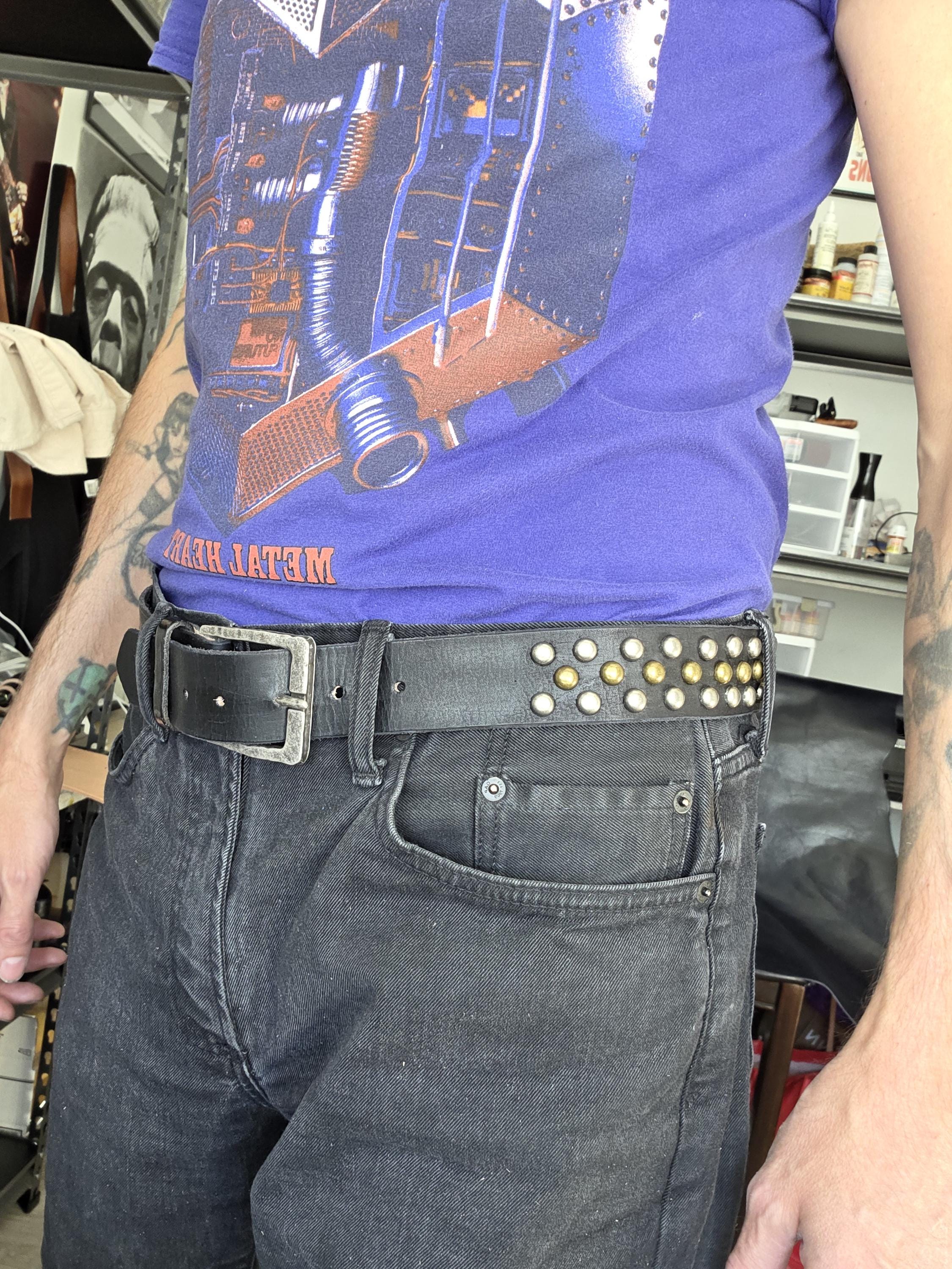 The "Angela" studded leather belt.