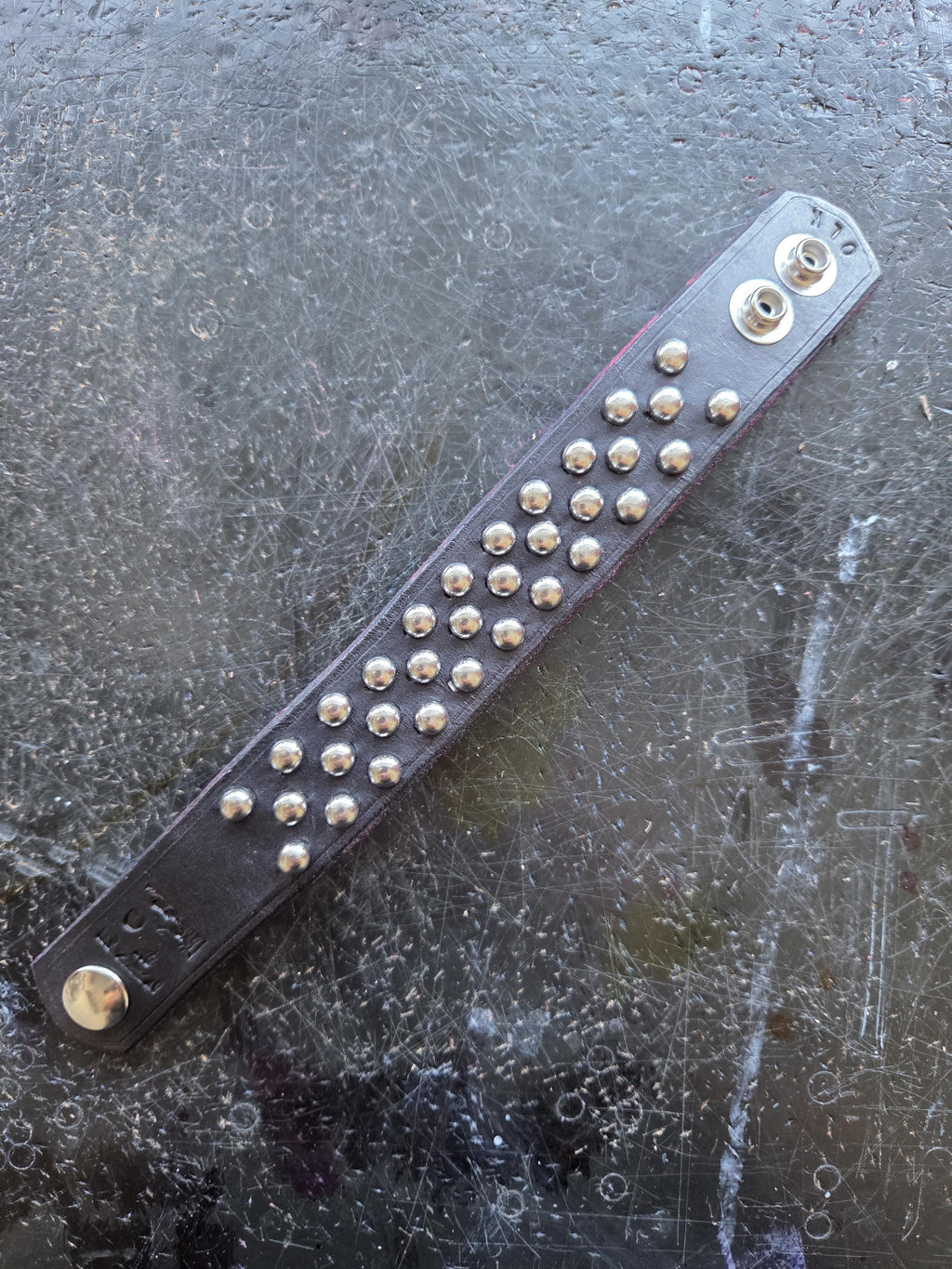 Punk wrist cuff studded bracelet.