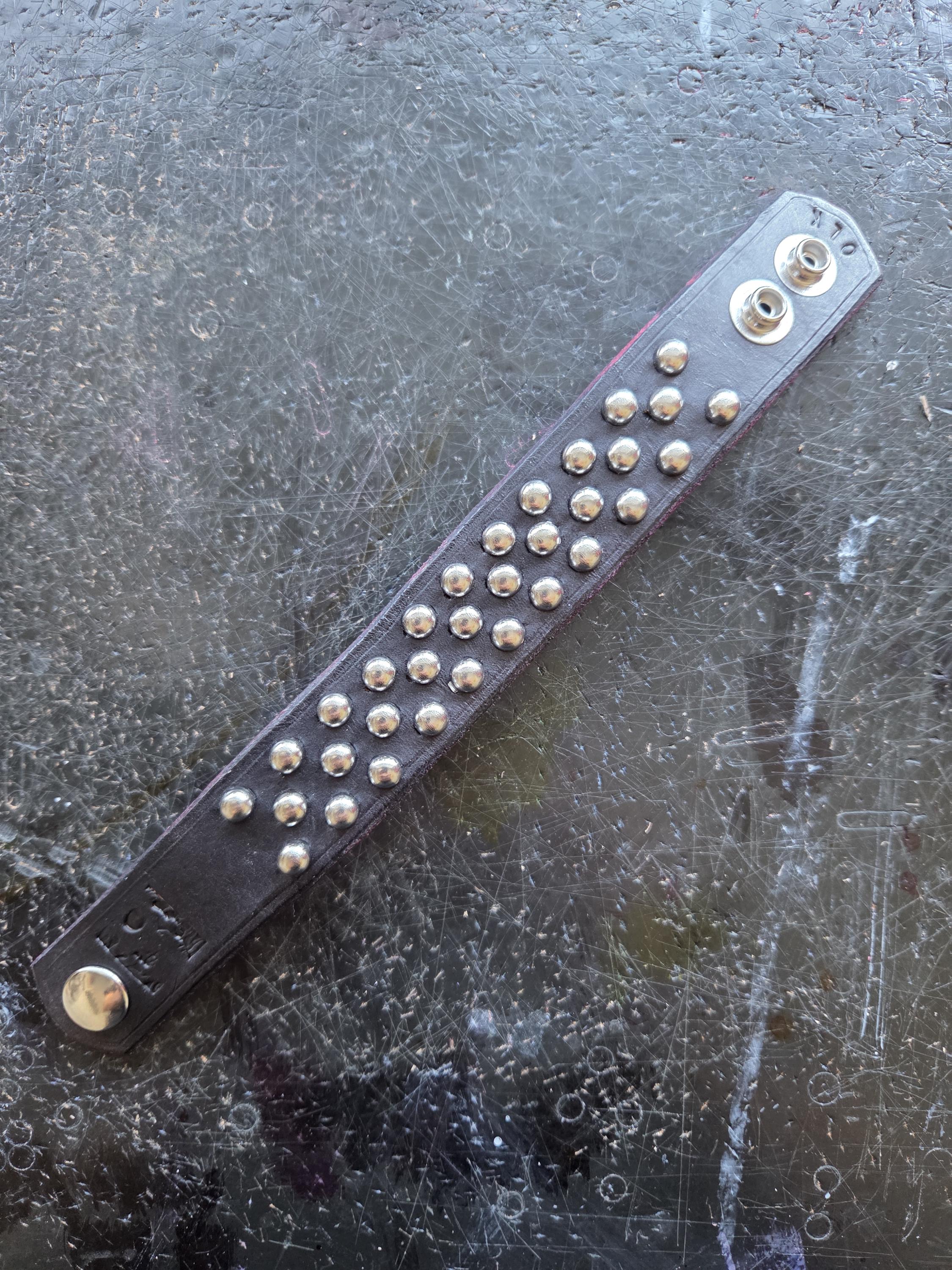 Punk wrist cuff studded bracelet.