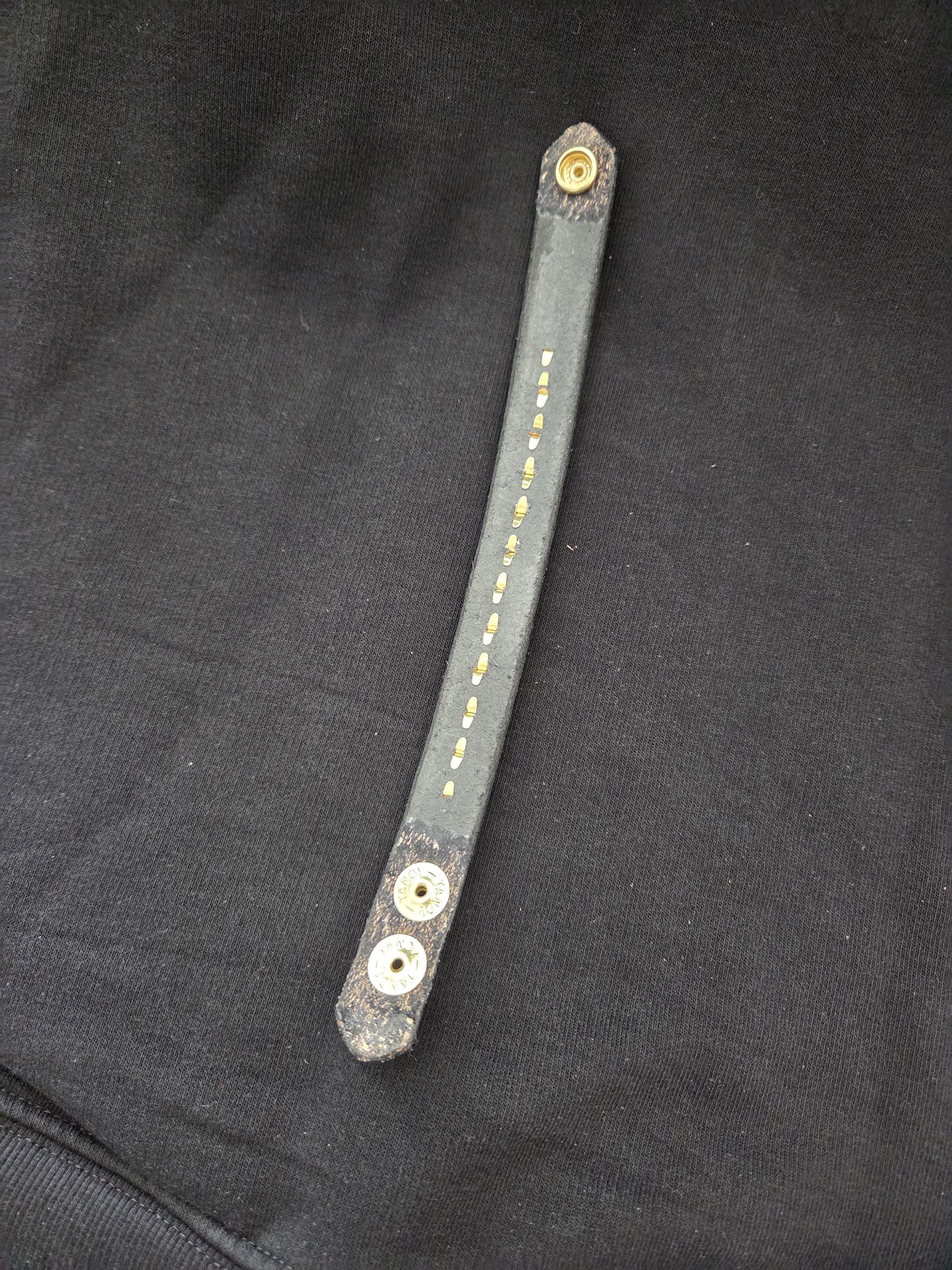 Studded leather punk bracelet.